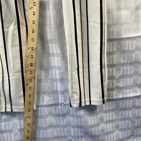 Shein Women Dress Pants Size S Color White Black Beige Stripe - Picture 6 of 15